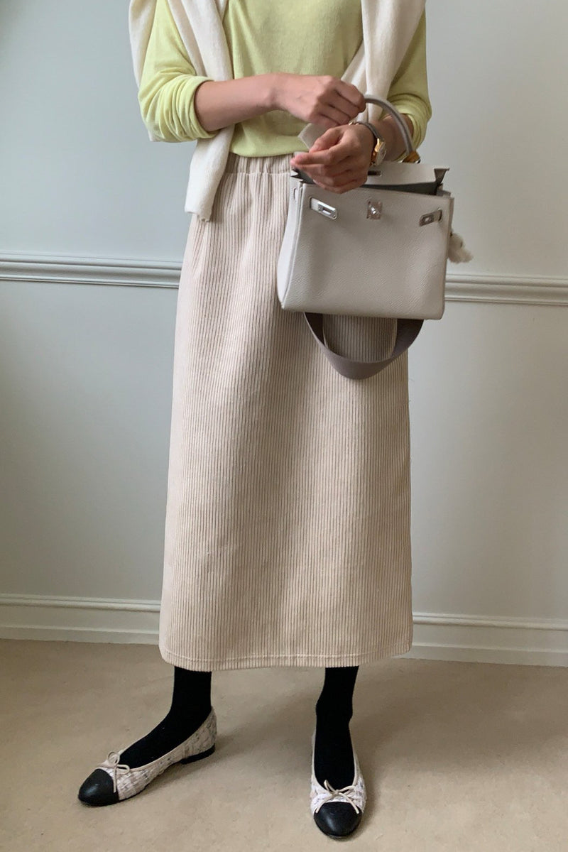 Corduroy H-line Skirt