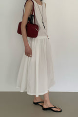 Drawstring Waist Gathered Dress