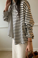 Warm Peach Stripe Tee