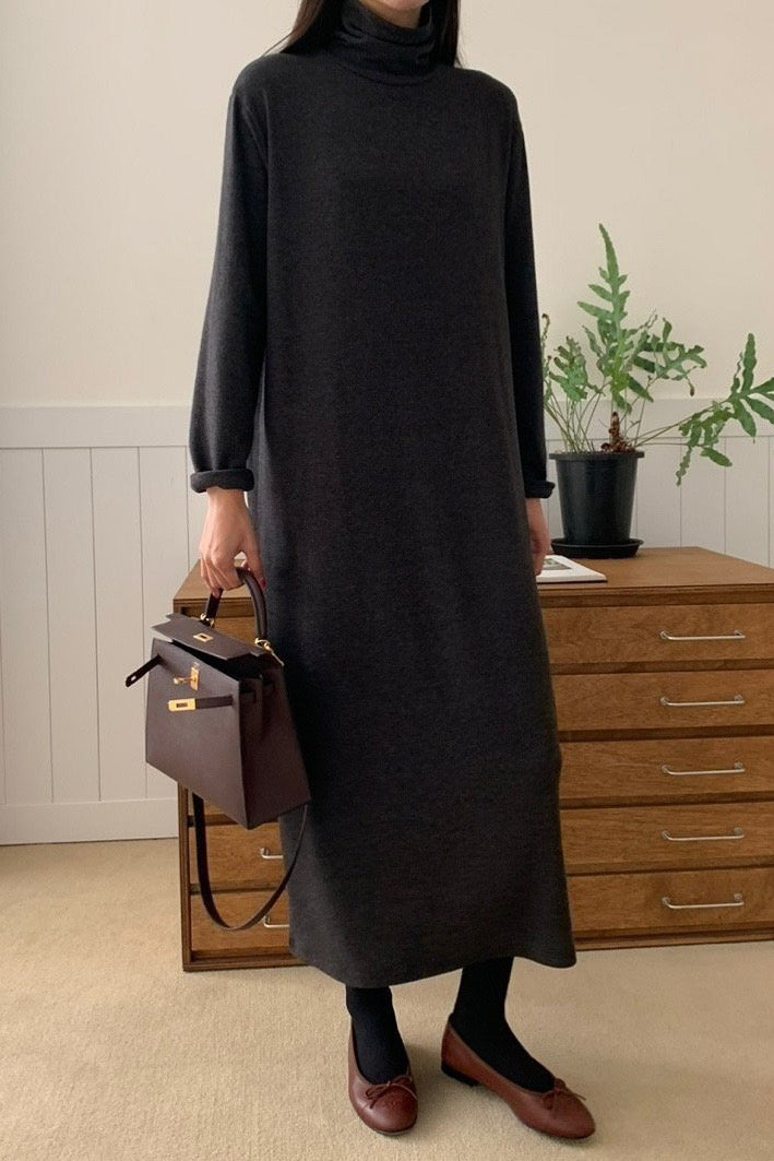 Simple Turtleneck Dress