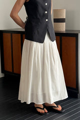 Architectural Stitched Pleat Skirt