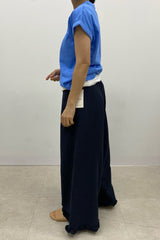 Linen Frill Wide Pants