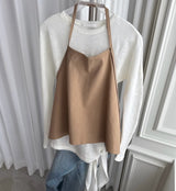 Apron Suede Top