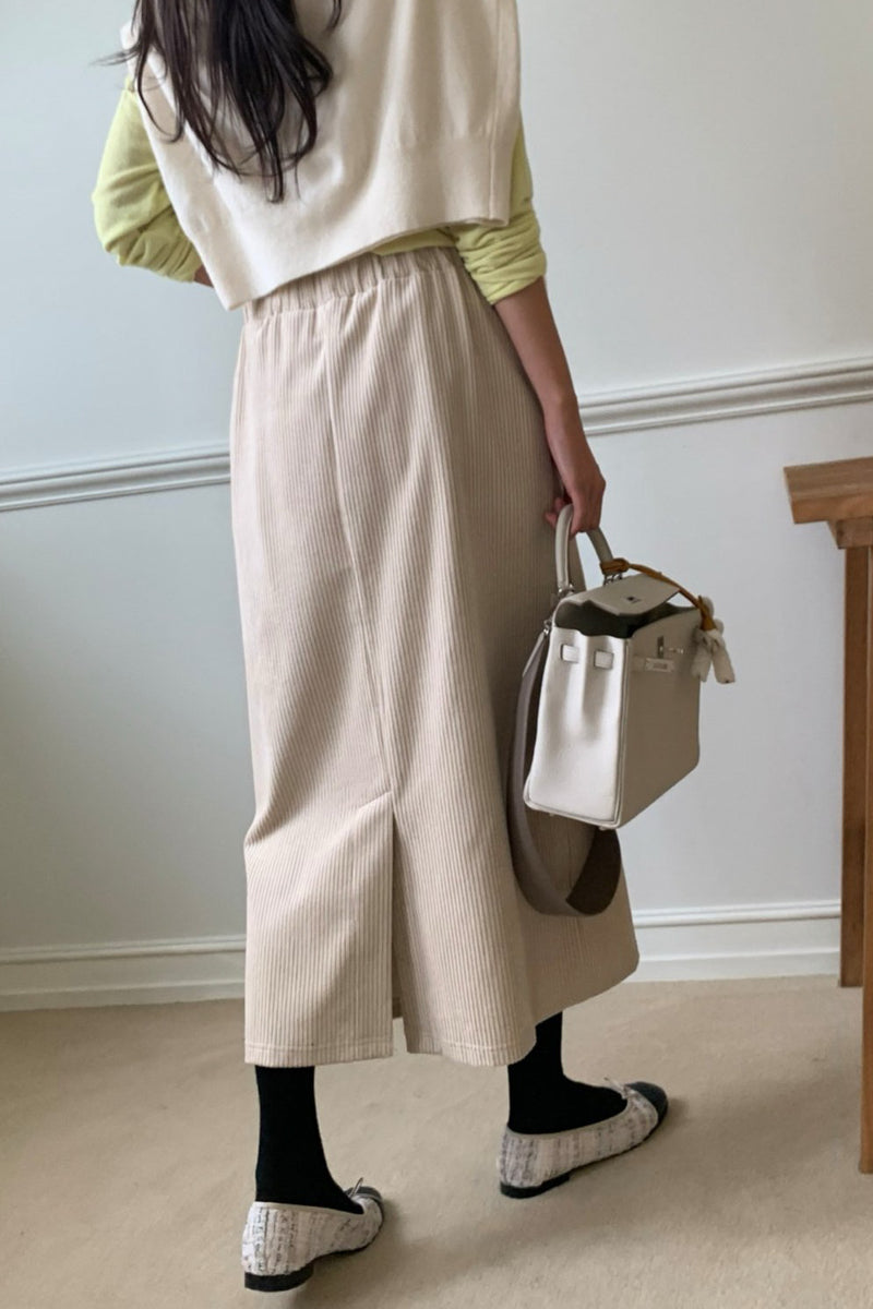 Corduroy H-line Skirt