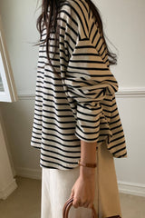 Warm Peach Stripe Tee