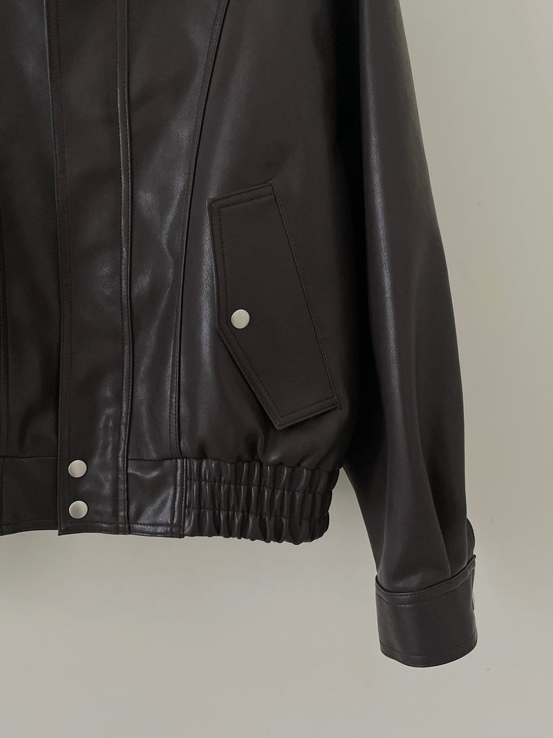 Leather Bomber Jacket