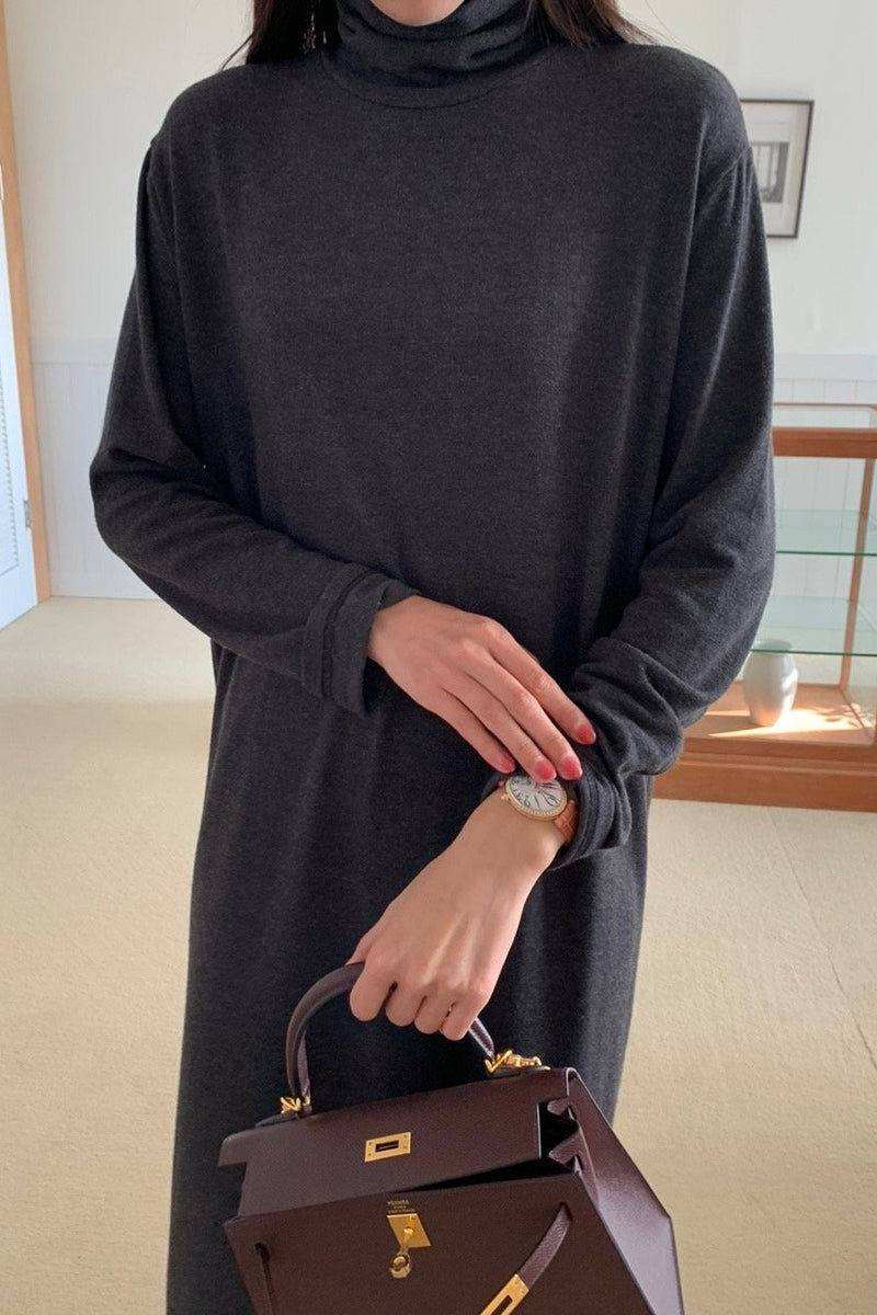 Simple Turtleneck Dress