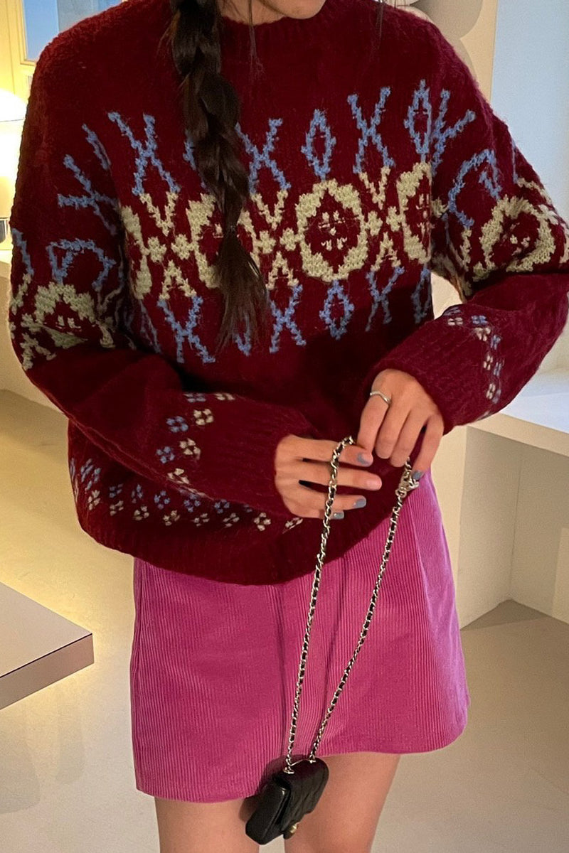 Jacquard Wool Sweater