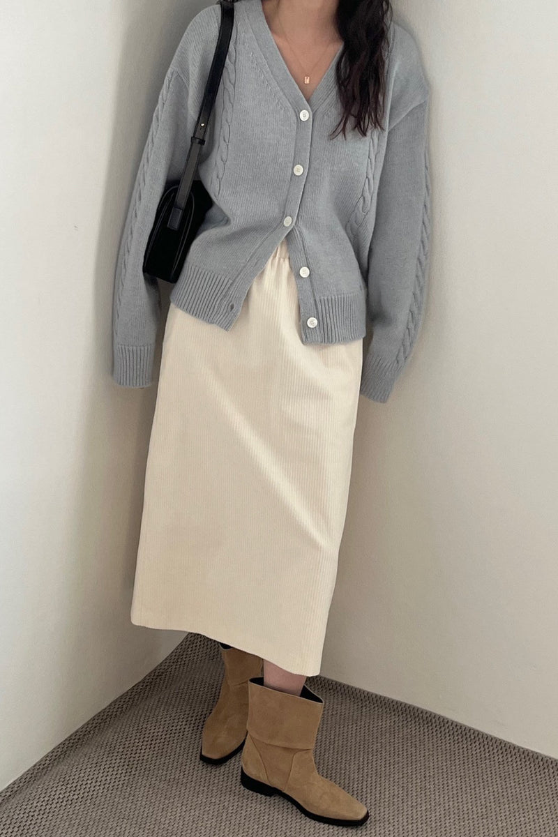 Cable Mohair Cardigan