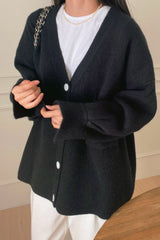 One Pocket Wool Cardigan
