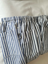 Stripe Pocket Button Skirt