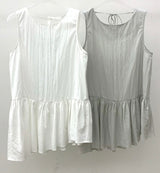 Crinkle Peplum Sleeveless Blouse