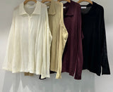 Loose Knit Collar Cardigan