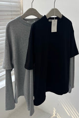 Stripe Sleeve Layered Tee