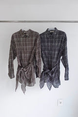 Plaid Wrap Shirt
