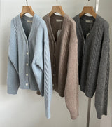 Cable Mohair Cardigan