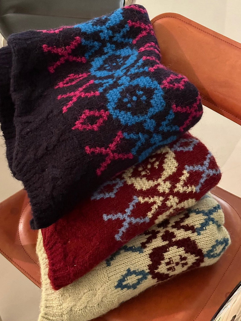 Jacquard Wool Sweater