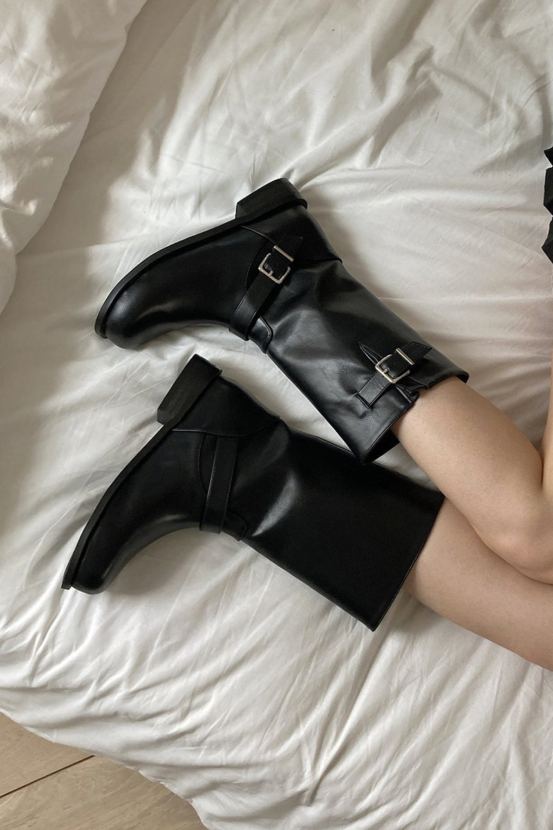 Suede Buckle Boot