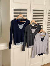 Contrast Wool Knit
