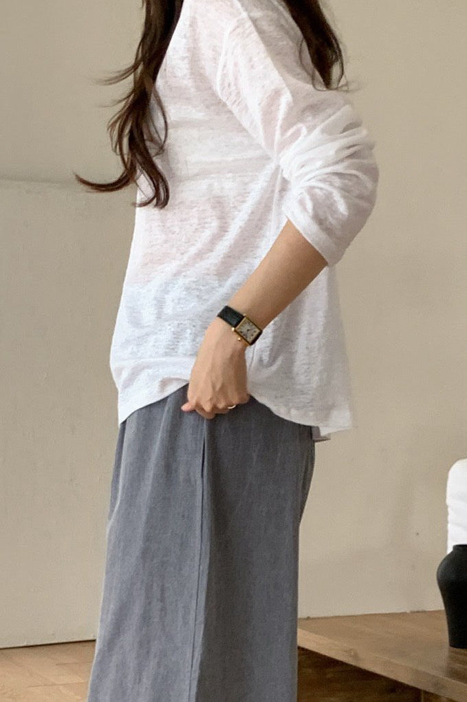 Luxe Linen Sheer Tee