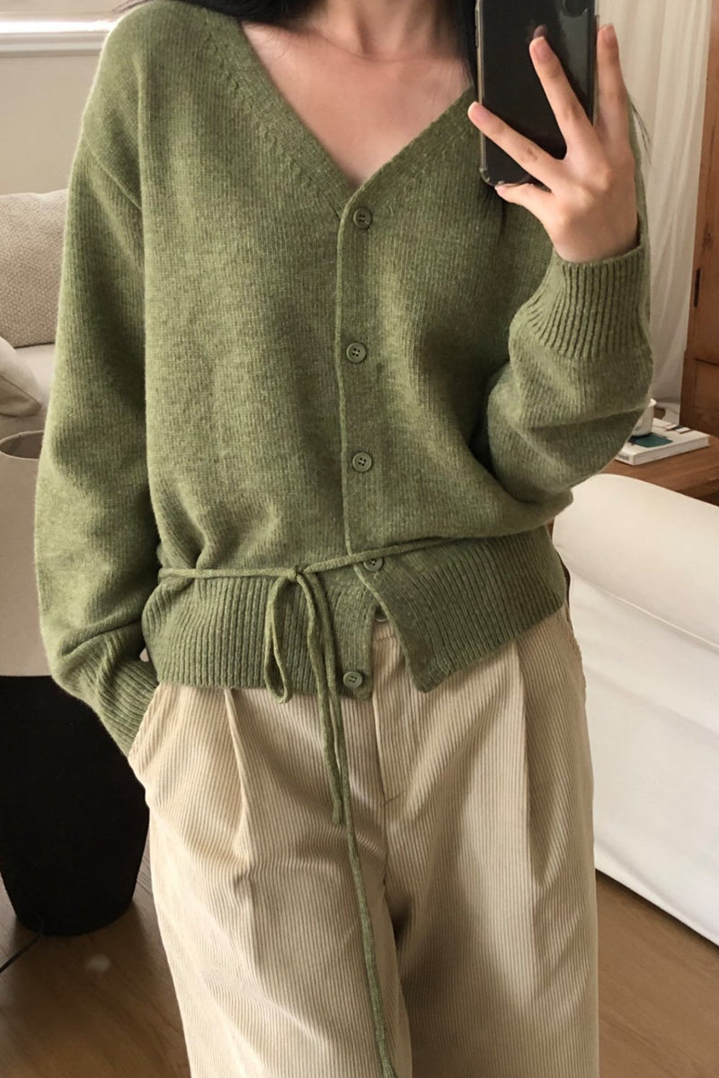 Soft Tie Waist Cardigan