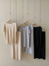 Boatneck Skirt Set