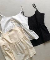 Eyelet Punch Babydoll Cami