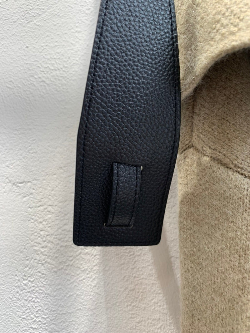 Wide Shawl Collar Knit Coat (separate belt included)