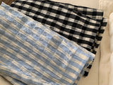 Crinkle Gingham Skirt
