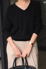 Cashmere V-neck Knit