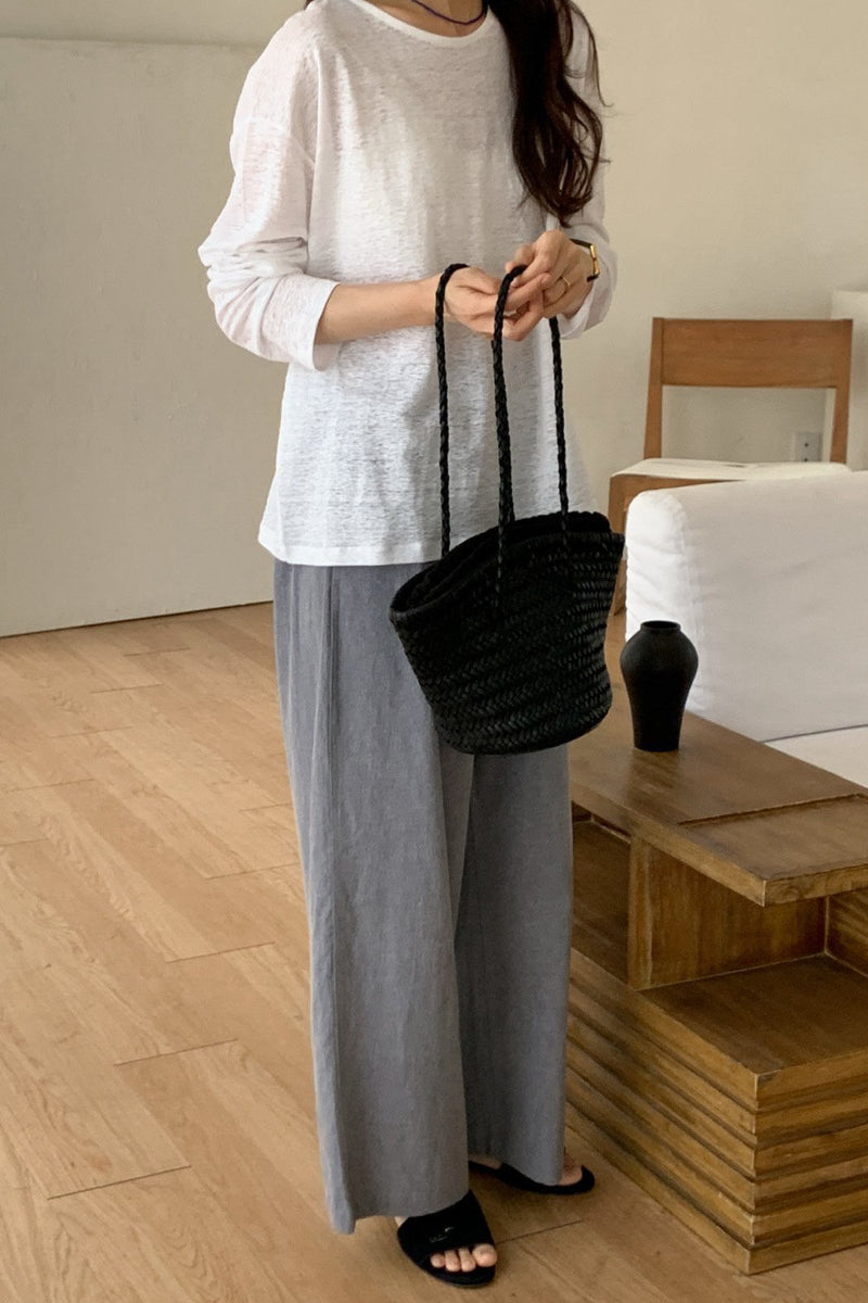 Luxe Linen Sheer Tee