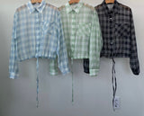 Sheer Gingham Blouse