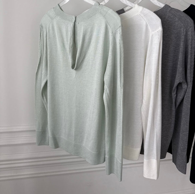 Soft Back Keyhole Knit