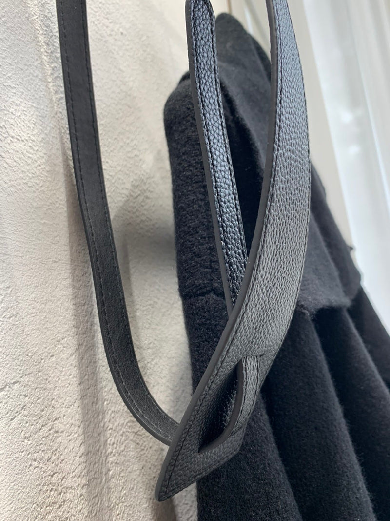 Wide Shawl Collar Knit Coat (separate belt included)