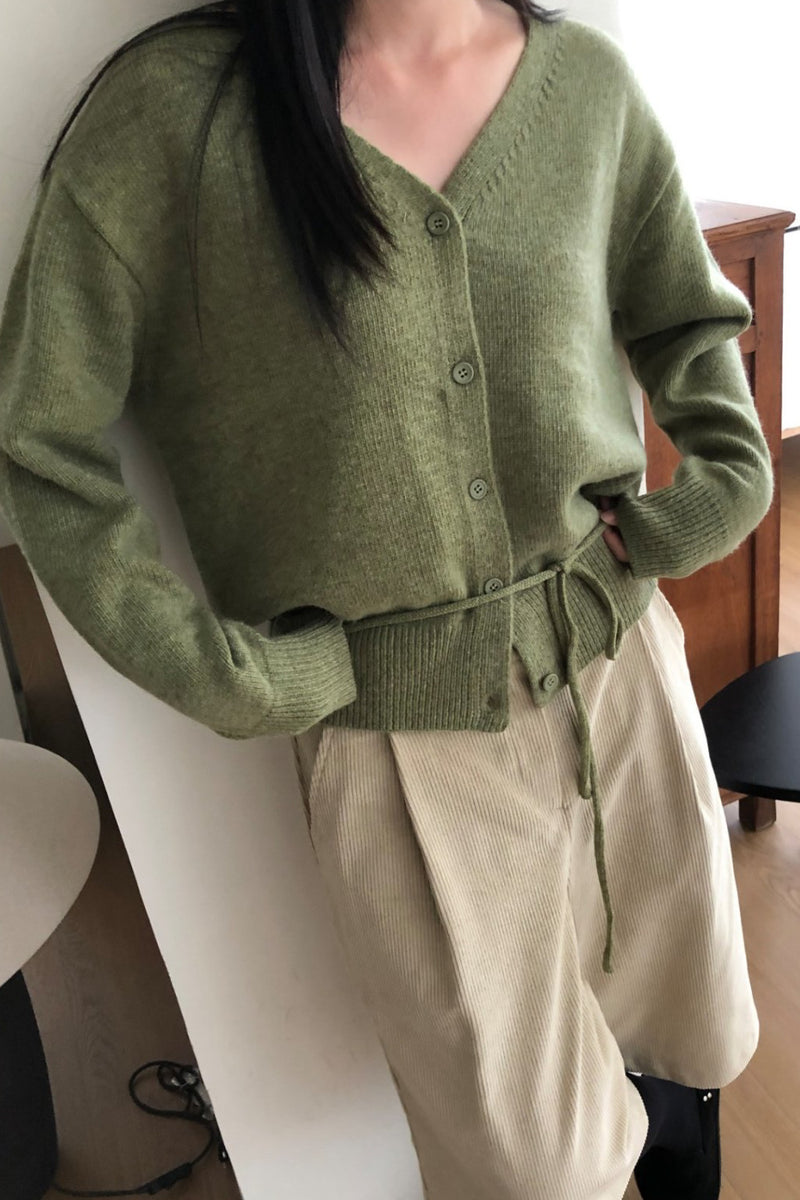 Soft Tie Waist Cardigan