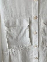 Pocket Linen Shirring Jacket