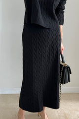 Cable Knit Skirt Set