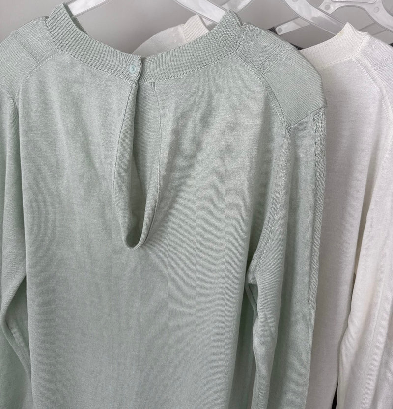 Soft Back Keyhole Knit