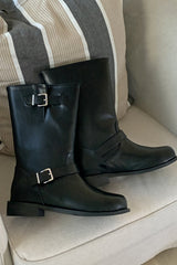 Suede Buckle Boot