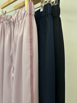 Side Stripe Satin Slacks