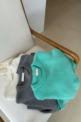Soft Round Sweater, women's wool angora round neck sweater