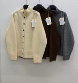 Superfine Wool Button Cardigan