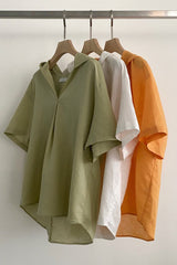 Hoodie Linen Blouse