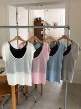 Built-In Inner Scoop Knit Top