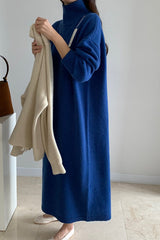 Wool Half Turtleneck Dress