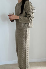 Cable Knit Skirt Set