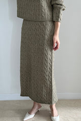 Cable Knit Skirt Set