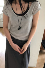 Built-In Inner Scoop Knit Top