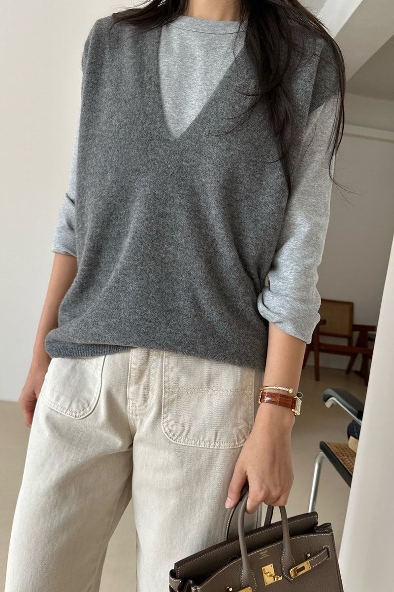 Cashmere V-neck Knit