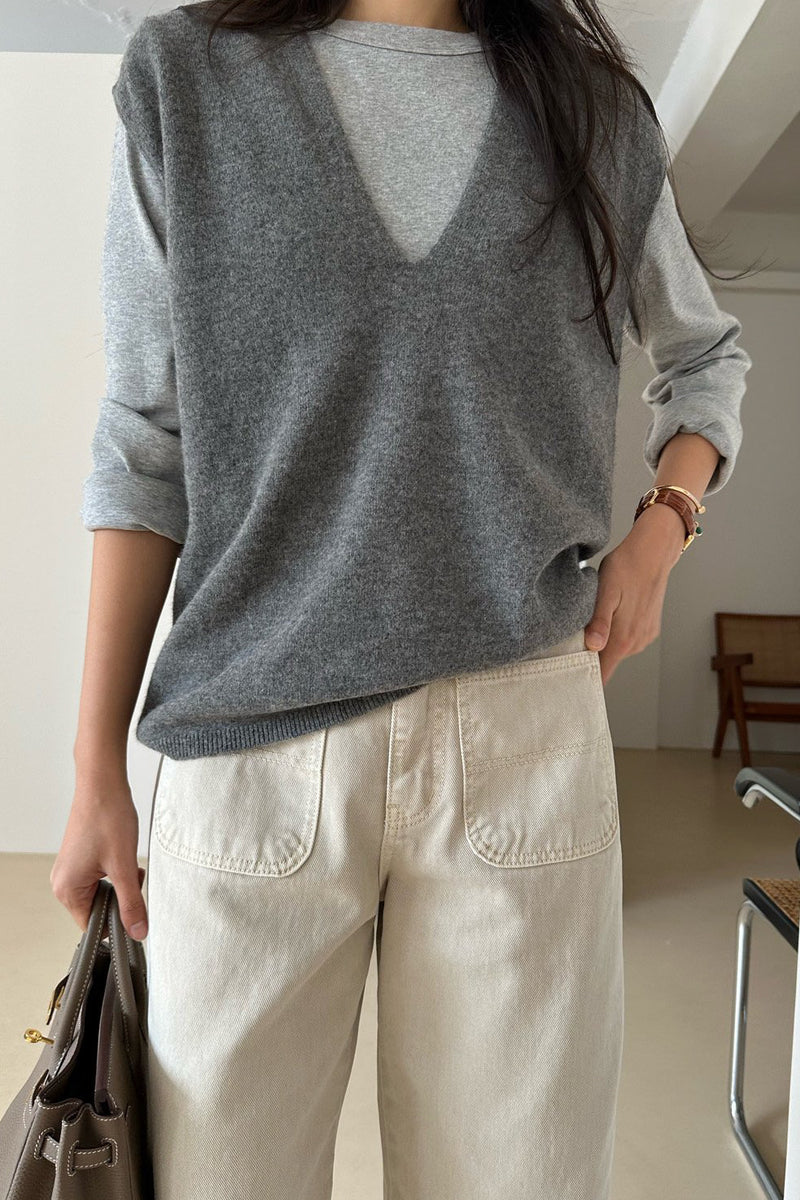 Cashmere V-neck Knit